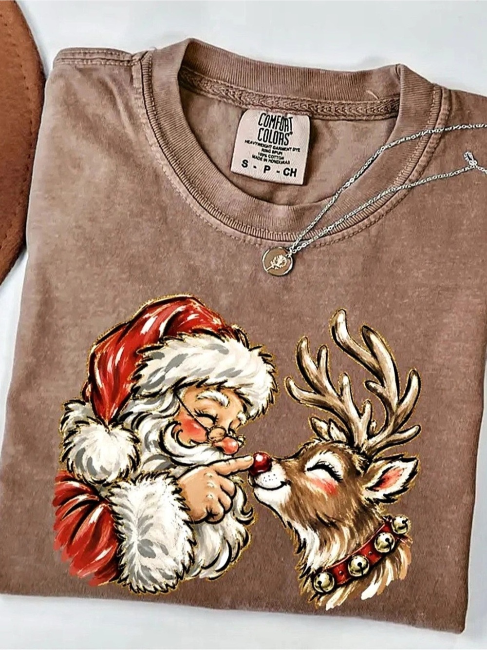 Comfort Colors Espresso Heavyweight Garment-Dyed T-Shirt 1717 Christmas Graphic